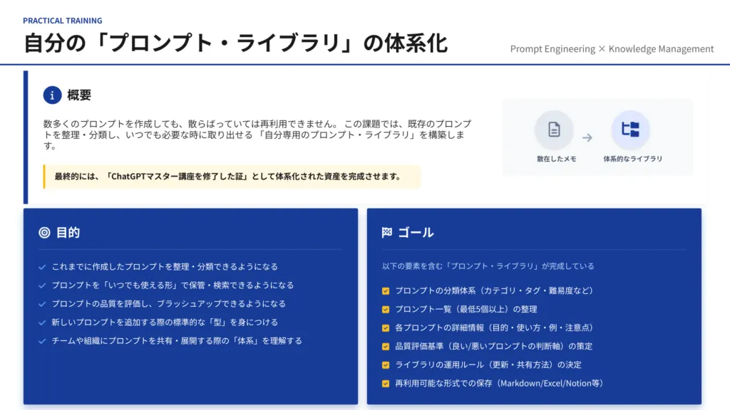 ChatGPTマスタースキル証明課題上級3